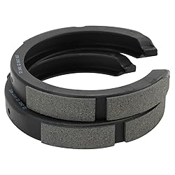 TRQ Rear Parking Brake Shoe Set Compatible with