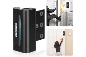 CROSIZE Home Security Door Lock, Upgraded Metal Door Reinforcement Lock, 3" Withstands 1000 lbs of Impact for Inward Swing Doors, Defender Door Locks for Kids Safety, Prevent Unauthorized Entry (Black)