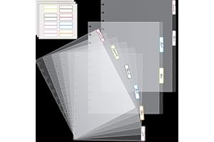 LAUMOI Translucent Poly Tab Dividers for Discbound Notebooks - Disc Bound Planner Supplies, Index Dividers for Notebook Organization and Planning(3 Sets, 18 Sheets in Total)