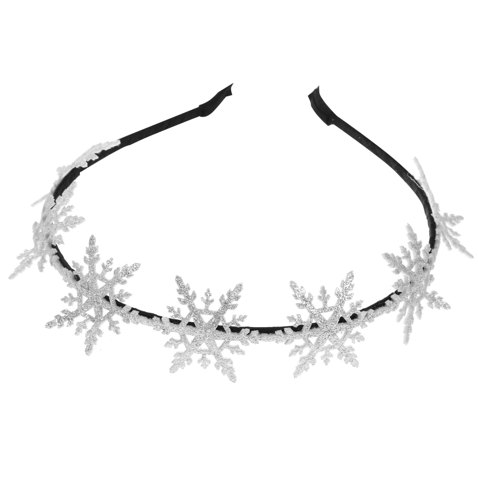 Lurrose Snowflake Headband Glitter Christmas Headband Christmas Hair Accessories Silver