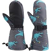 BAVST Winter Kids Waterproof Gloves for Boys Girls Snow Ski Toddler Baby Mittens Outdoor for Infant Teens 1-5T