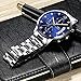KASHIDUN Men's Watches Luxury Sports Casual Quartz Wristwatches Waterproof Chronograph Calendar Date Stainless Steel Band Black Color (C Blue)