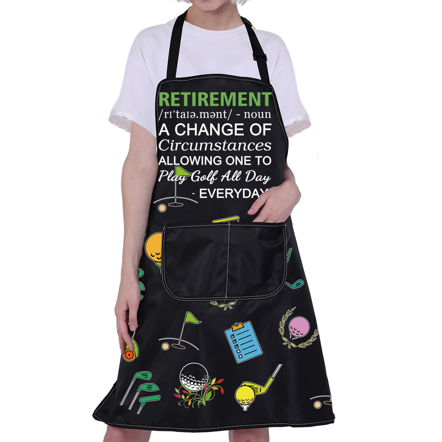 BNQL Funny Golf Apron for Women & Men with Pockets - Kitchen & Cooking Apron - Golf Lover Gift