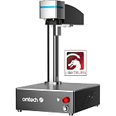 OMTech 60W MOPA Fiber Laser Engraver with LightBurn for Metal Color Marking | 5.9"x5.9" Working Area, 10000mm/s Fast Laser Engraver Machine, 0.01 mm, 100,000 Hour Lifespan, Color Marking, Metal Etching