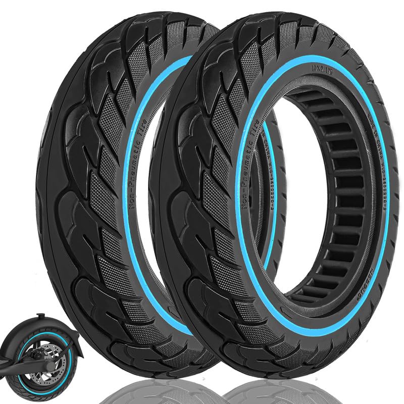 Felixstory 10x2.125 Solid Tyre, Electric Scooter Tyre Anti-Puncture Original Replacement for 10x2.10x2/54-152, 8.5x2, 50/75-6.1 Sizes, 10 Inch Anti-Knock Rubber Tyre