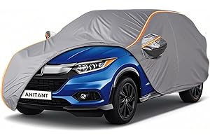 ANITANT Custom Fit Honda HRV Car Cover for HR-V 1995-2025 Outdoor Waterproof Car Cover All Weather with Door Zipper Cotton Lining Scratch Resistant Rain Sun UV Dust Snow Protection