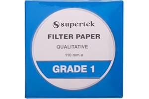 Supertek Filter Paper Qualitative Grade 1 110 mm (Diameter) Pack of 100 Sheets