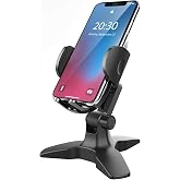 APPS2Car Heavy Duty Phone Stand - Adjustable Desktop Holder for Video Calls, Compatible with 4.7-6.8" Smartphones &amp; Thick Cases, Perfect for Home Office