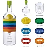 AVOCADO 8 in 1 Multi Kitchen Tool Bottle Set - Multi Kitchen Gadgets Maker( Funnel, Juicer Lemon Squeezer, Spice Grater, Egg Masher, Cheese Grater, Egg Separator, Measuring Cup, Can Opener)