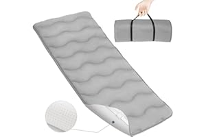 MAGIK & KOVER Cot Mattress Pad, 30"x75" Quilted Foam Camping Cot Mattress Topper with Anti-Slip Bottom, Breathable & Comfortable Cot Pads for Camping/Rv Bunk/Narrow Twin Beds, Sleeping Cot Mattress Pad Only