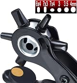 DSL Daily Supply Leather Hole Punch Tool Multi-Size Revolving Puncher with Ruler view 2