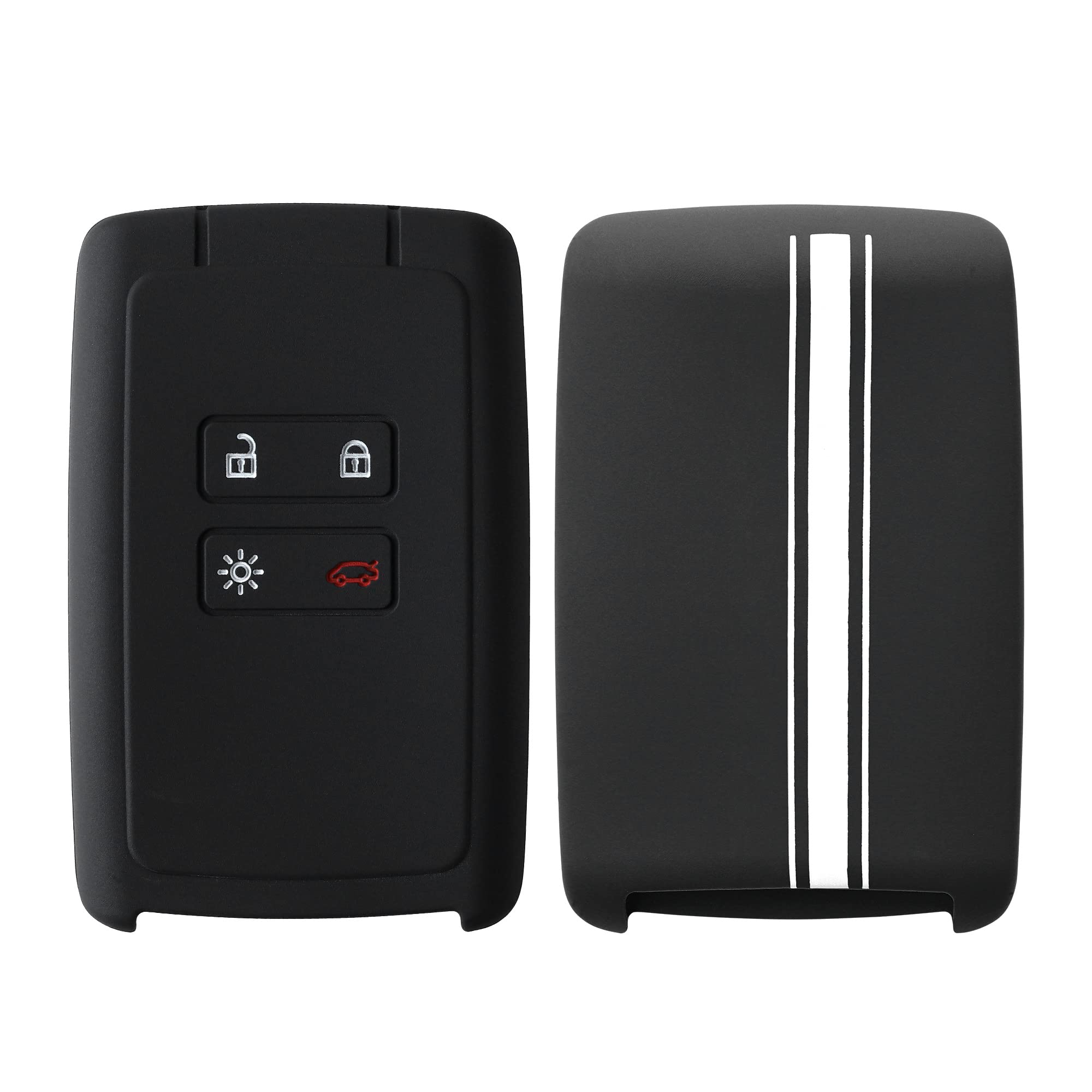 kwmobile Silicone Key Fob Cover Compatible with Renault 4 Button Car Key Smart Key (only Keyless Go)