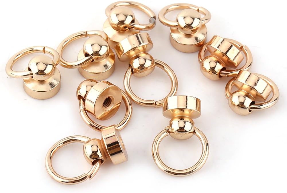 GLOGLOW 10pcs Solid Brass Round Button Studs, Pacifier Shape Rivet