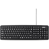 BUFFALO スタンダードモデル 109キー+3ホットキー 有線キーボード ブラック BSKBU18BK/N 【Windows/PS4/PS3対応】