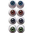 DoubleWood Halloween Eyeballs 4 Pairs of 4 Colors 26mm Half Round Realistic Acrylic Eyes for Halloween Props, Masks, Dolls or Bears Craft Plastic Eyeballs (26mm)