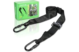 Huntury Linemans Belt For Hunting, Tree Climbing Strap, Adjust Length With One Hand, Lineman's Tether For Set Up Climbing Sti