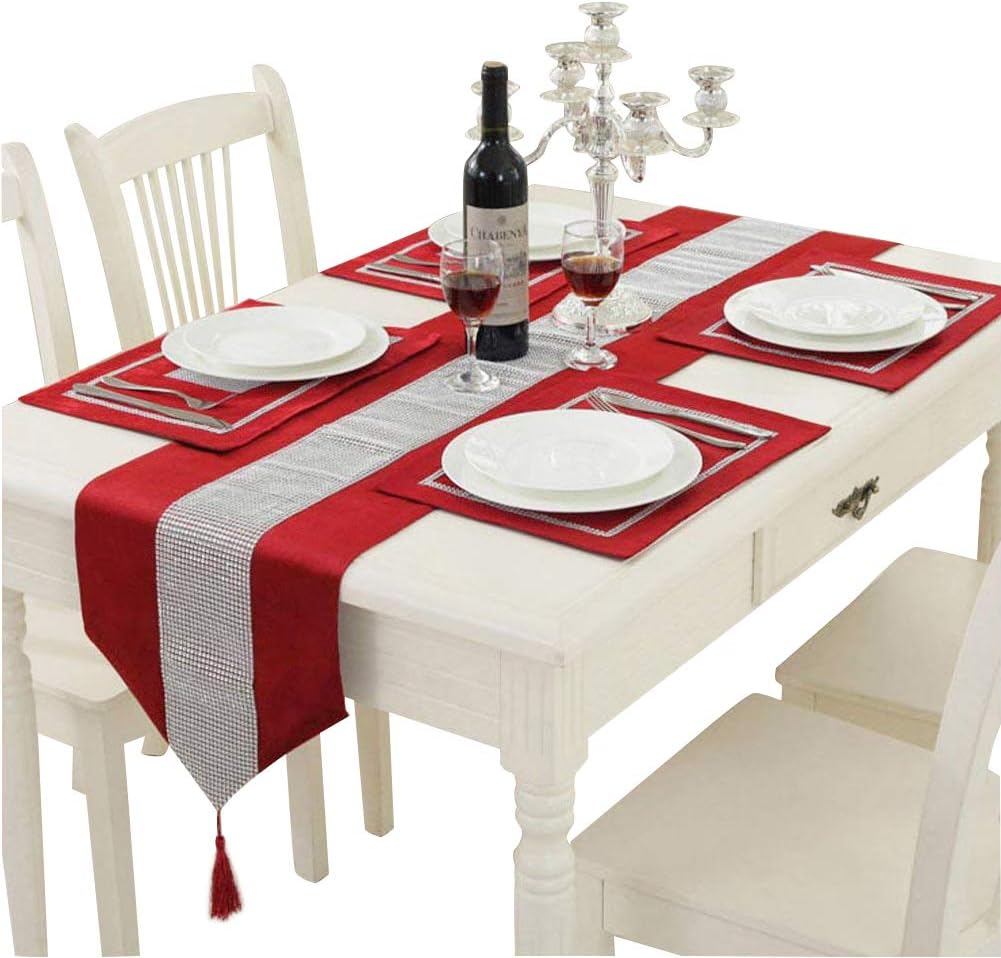Best red dining room table runner long