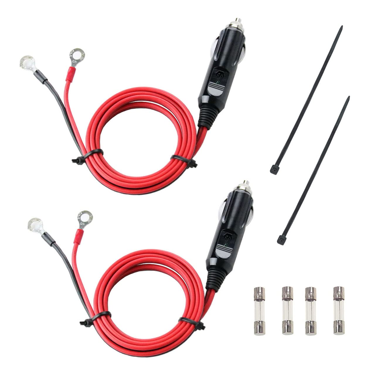 Carviya 12V 24V Heavy Duty 16AWG 0.5 Meter 1.64 Feet 15A 20A Male Plug Cigarette Lighter Adapter Power Supply Cable For Car inverter,Air pump,electric cup