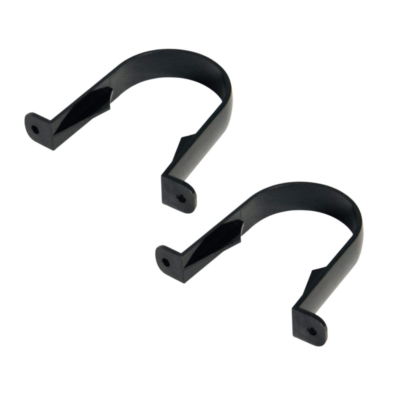 FLOPLAST Black 68mm Round Gutter Pipe Clip - Bag of 2