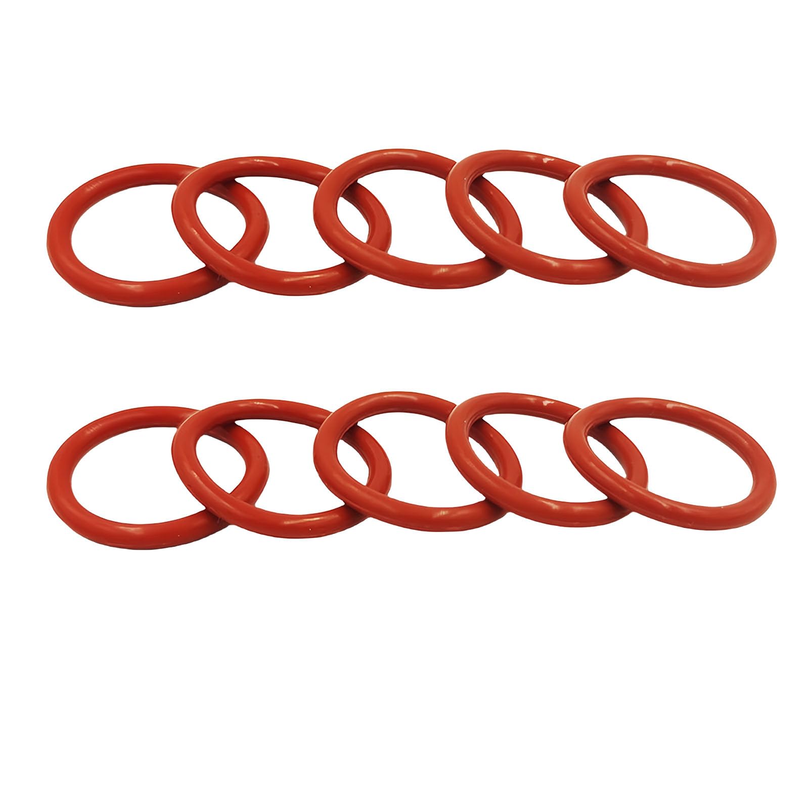 MACHSWON 30 Pcs Silicone O-Rings Gasket Rings Seal Grommets Gasket 53mm OD 49.2mm ID 1.9mm Width Silicone Washer Round Sealing Ring Red