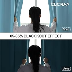 CUCRAF Custom Blackout Curtains for Bedroom Living