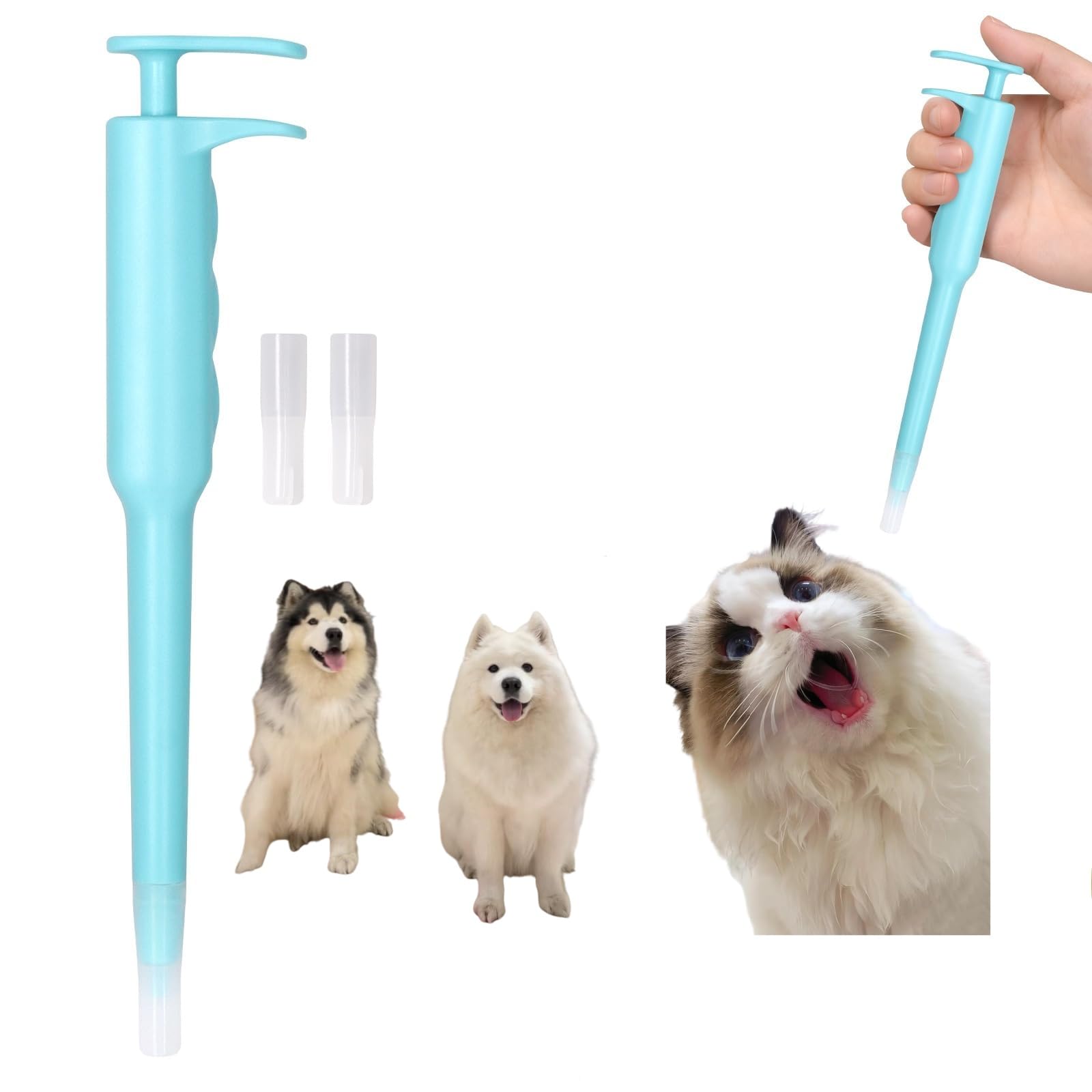 Photo 1 of ***** PACK OF 2****** Pet Pill Shooter for Cats & Dogs,Pet Piller Gun Oral Tablet Capsule, Easy Pet Medication Dispenser for Pills and Tablets,Pet Piller Pusher Pill Feeder for Cats, Dogs, and Small Animals (Blue)