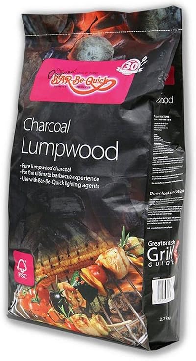 BAR BE QUICK Lumpwood Charcoal 2.7kg - Quick Lighting BBQ Fuel
