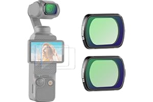 NEEWER 2 Pack Magnetic Black Mist Diffusion 1/4 & 1/8 Effect Lens Filter Set Compatible with DJI Osmo Pocket 3 Gimbal Camera 
