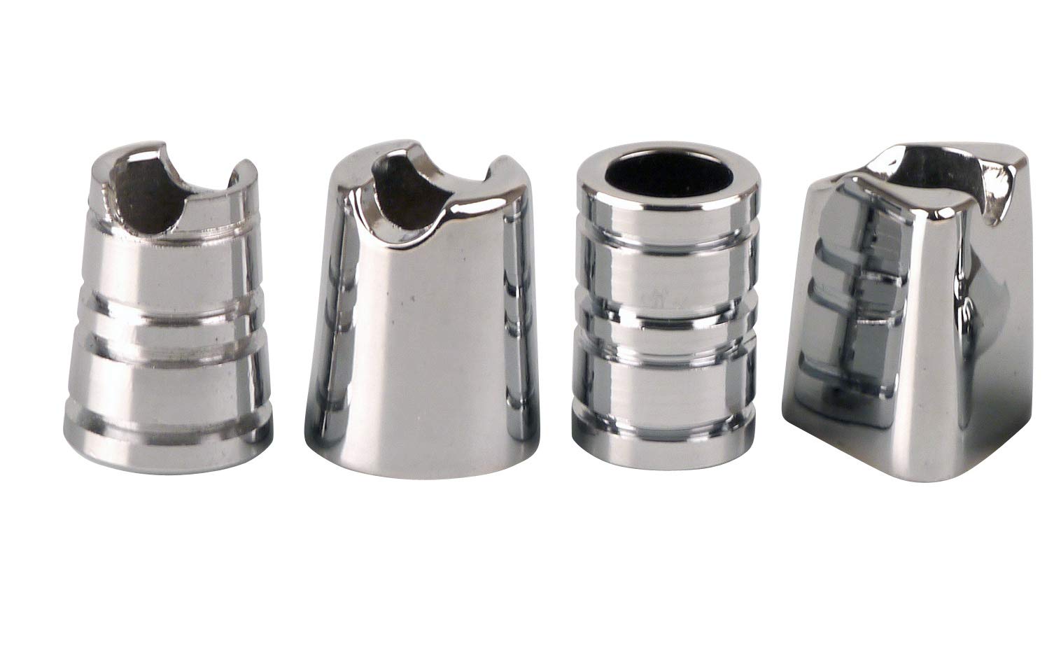 Glutkiller Set of 4 Chrome Plated Metal Assorted Embers for Ashtray, Extinguish Cigarette in Seconds Without Squeezing, Universal for Glass, Ceramic and Metal Ashtray, Chrome/Silver