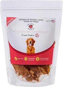 All Natural, Dehydrated Chicken Jerky Dog Treats, 100% Chicken Breast, Human Grade, USDA Grade A, Cage Free, Non-GMO, Grain Free, No Preservatives, Sourced & Made in USA, Great for Training
