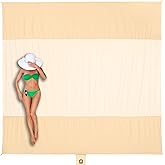 WEKAPO Beach Blanket Sandproof Waterproof, Extra Large Beach Mat, Oversized &amp; Compact Sand Free, Quick Drying Beach Essentials for Vacation, Cruise, Picnic &amp; Camping with Stakes