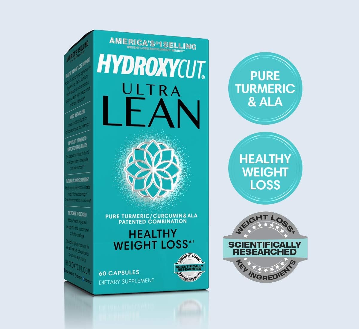 Weight Loss Pills for Women & Men | Hydroxycut Ultra Lean | Healthy Weight Loss Supplement Pills | Lose Weight with Turmeric Curcumin + Alpha Lipoic Acid | Metabolism Booster for Weight Loss, 60 Caps: Health & Personal Care