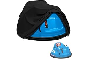 YANGSHILEI Kids Ride-On Toy Car Cover for Bumper Cars,Toddler Bumper Car Cover,Outdoor Waterproof and Dustproof Protection Yours Baby Bumper Car - Round(31.5 Dia×20.5 H) inch,Black