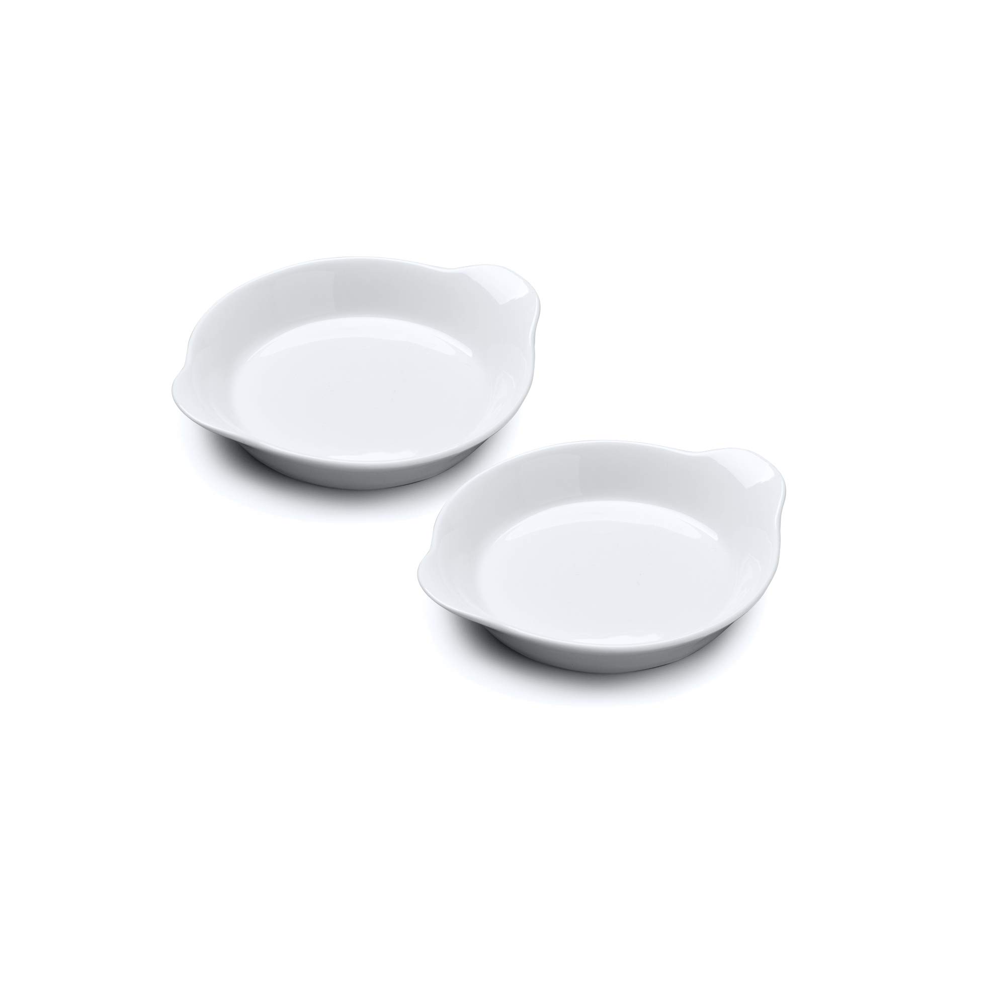 WM Bartleet & Sons 1750 TSET146 Set of 2 Traditional Porcelain Round Gratin, Cooking and Baking Dishes, 15cm – White — image 1