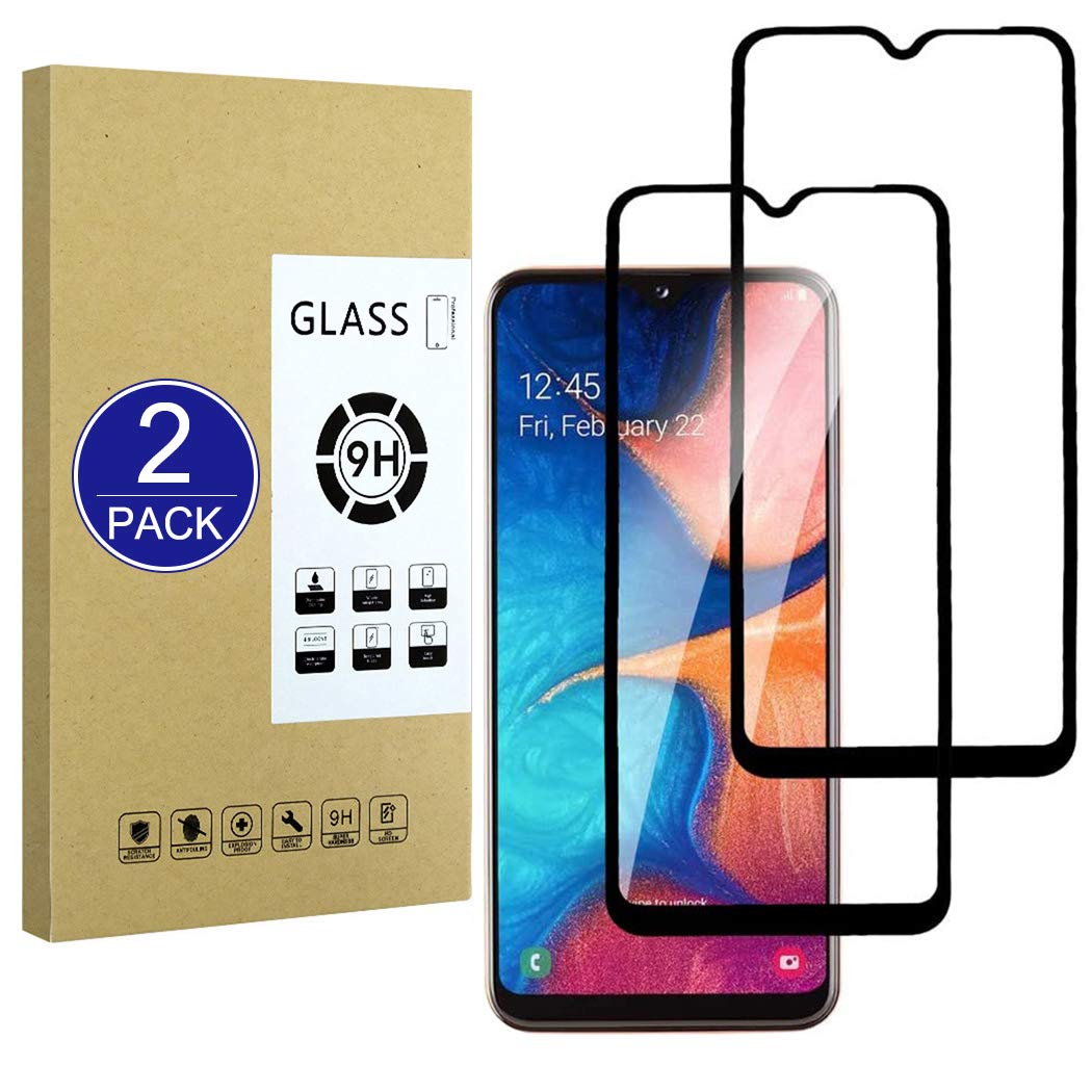 X-Dision Full-Coverage Film Compatible with Galaxy A20E[Black],[Full Screen Glued][Fingerprint Resistant] Premium HD Hardening Glass Protection,Compatible with Galaxy A20E