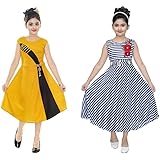 Vastra Fab Yellow and Blue Combo Dress