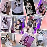 Wannsee Pink Anime French Maid Lolita Cat Ear Cosplay Costume Set S view 2