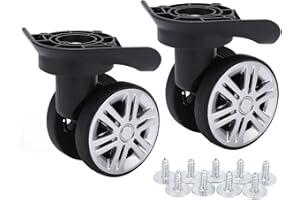 WEOJEVIY 1 Pair Luggage Suitcase Wheels, Trunk Wheels, Luggage Wheel Spare Part Universal Wheel Replacement Luggage Suitcase Wheels for Luggage Suitcase Trolley, Mute Double Row Wheels