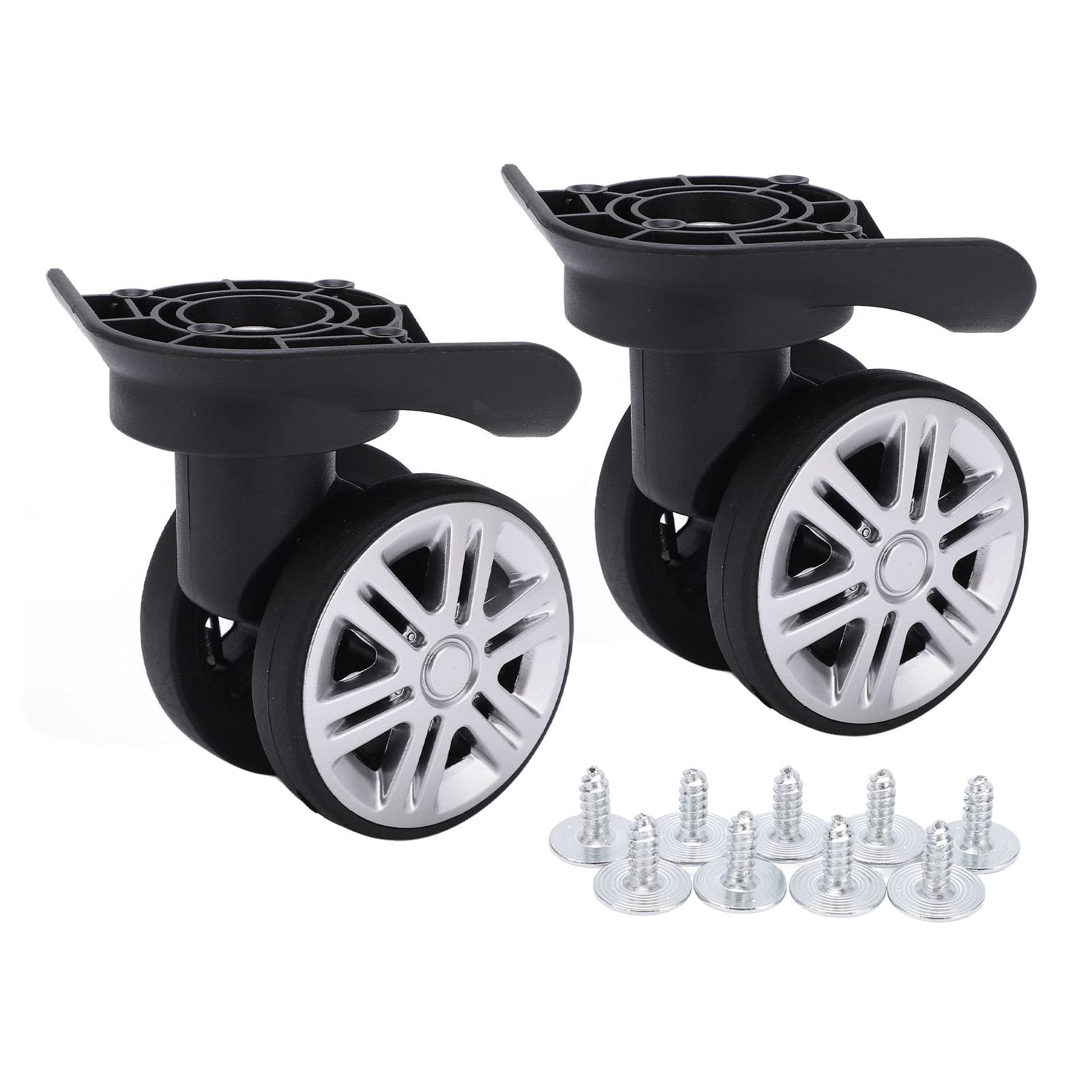 Photo 1 of 1 Pair Luggage Suitcase Wheels, Trunk Wheels, Luggage Wheel Spare Part Universal Wheel Replacement Luggage Suitcase Wheels for Luggage Suitcase Trolley, Mute Double Row Wheels