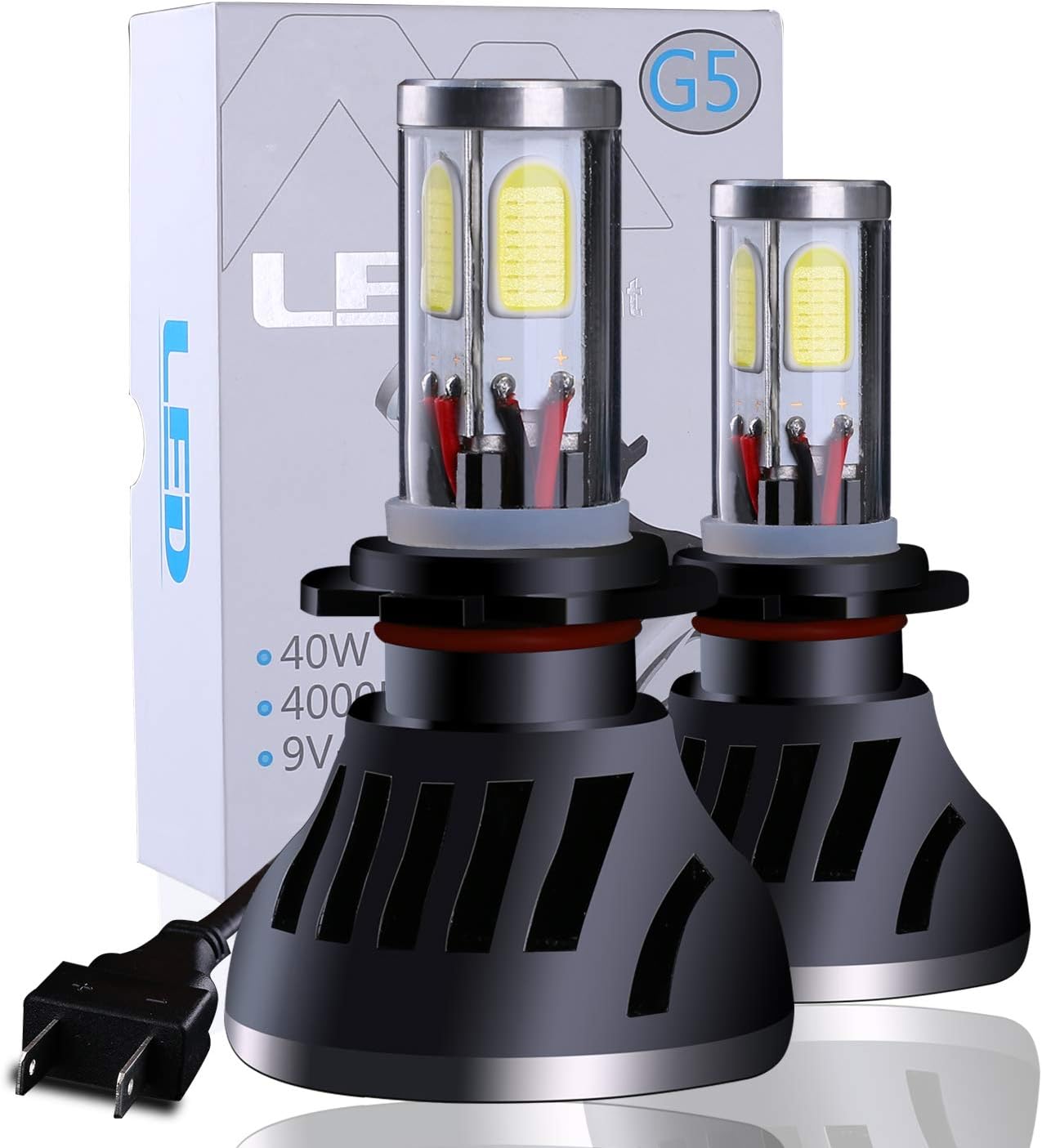 H7 LED, Kraumi 80W 6000K 8000lm/Set Car Headlight Bulb, CPS Chips Fog Light Highly concentrated HID Bulbs Lamp, 2PCS