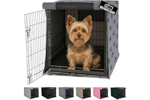 GORILLA GRIP Dog Crate Covers compatible with �鶹�� Basics Dog Crates, All Sides Open, Privacy Cover Fits 24" Wire Kennel, B