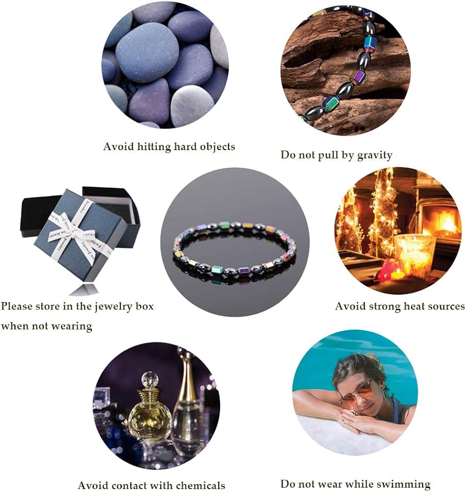 SOOWOOT 2 PCS Magnetic Therapy Anklet Set - Energy Healing Anklet Relief Pain Hematite Anklet Set for Men Women Sports Related Therapy: Clothing