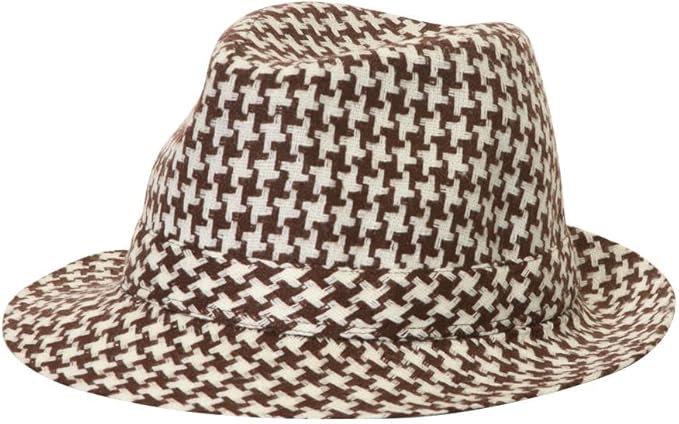 houndstooth fedora hat