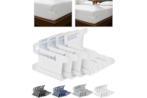 BTIZTLLA Tug Proof Bed Sheet Holders Set of 4 Keep Sheets Firm & Tight, Fitted Mattress Corners, College Dorm Room Essentials for Girls, Lock Keeper King Queen Bed Bedding Accessories Rv Bedroom Gifts