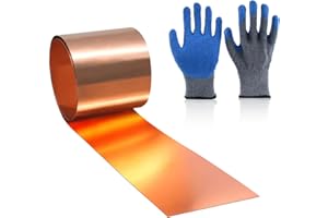 Uxney Copper Sheet Roll,38 Gauge Copper Flashing,4" Width x 11 FT Roofing Flashing Applicable to Various House Repair and DIY Projects