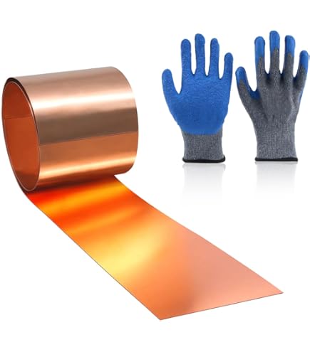 Electrical Copper Material Copper Sheet Roll For Crafts - 0.02mm X 4in X 3.2ft Waterproof & Heat-Resistant Copper Mesh DIY Copper Projects