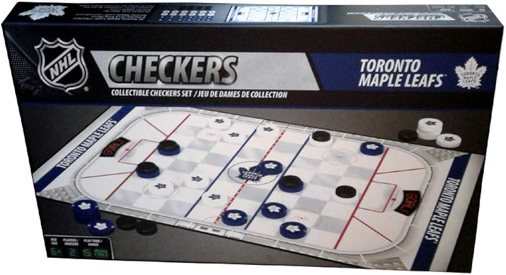 MasterPieces NHL Toronto Maple Leafs Checkers Board Game : Clothing