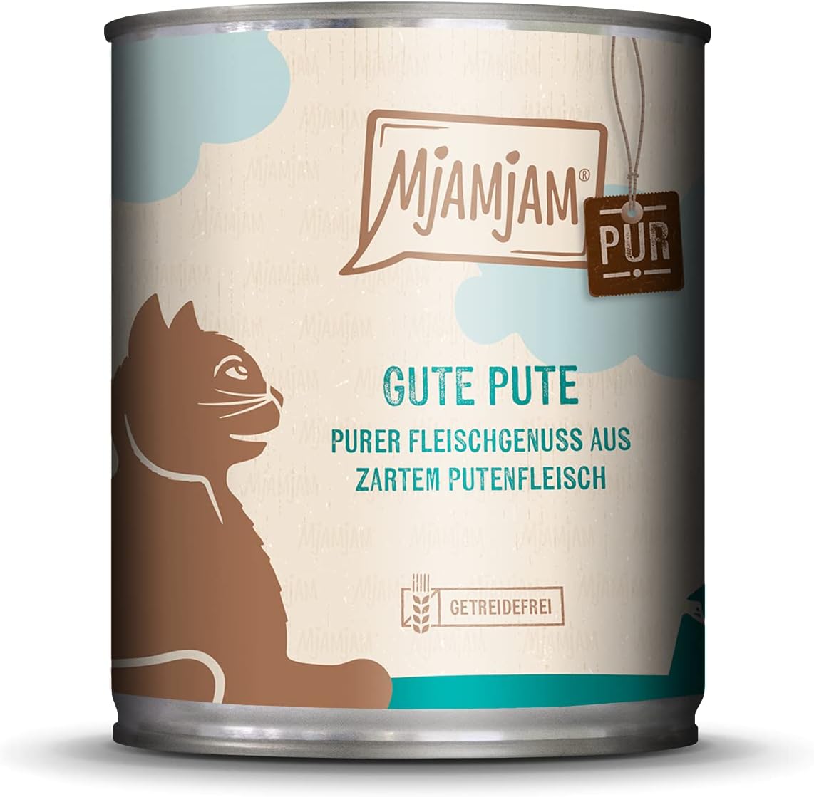 MjAMjAM - Premium wet food for cats - pure meat pleasure - good pure turkey, pack of 6 (6 x 800 g), grain-free with extra meat - Image 3