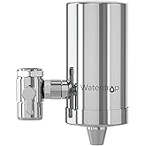 Waterdrop WD-FC-06 Stainless-Steel Faucet Water Filter, Carbon Block Water Filtration System, Tap Water Filter, Reduces Chlor