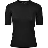 EIMIN Women's Crewneck 1/2 Sleeve Slim Fit Pullover Knit Sweater Top (S-XL)